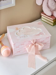 Pink Baby Girl Born in 2025 Keepsake Box - Image 1 of 5