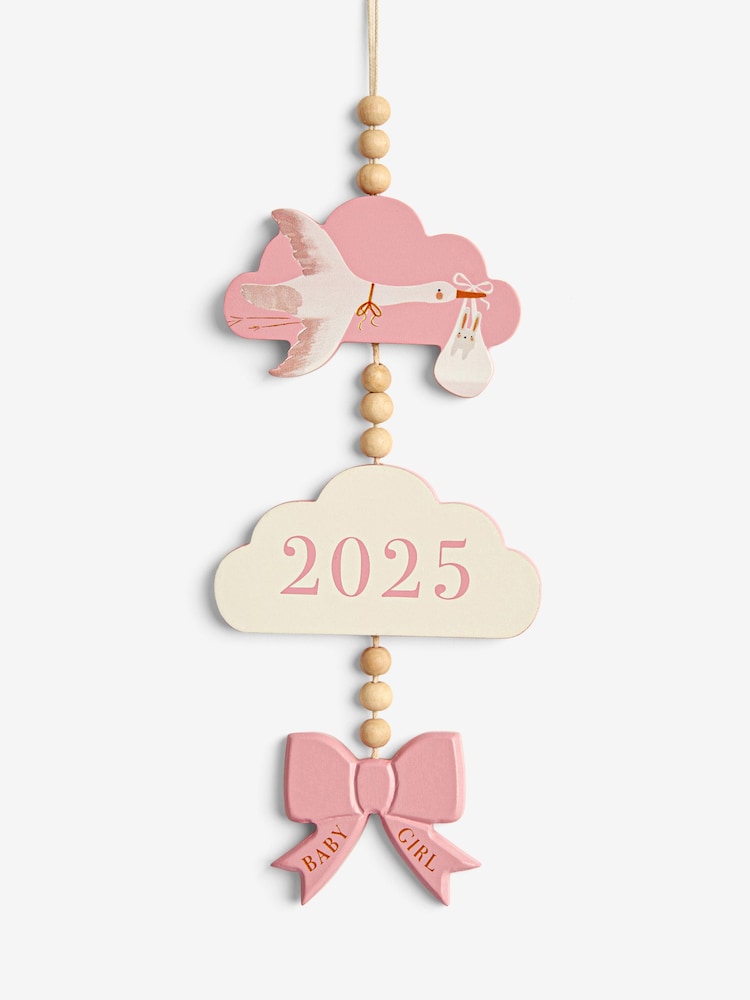 Pink Baby Girl Born in 2025 Hanging Decoration - Image 3 of 5