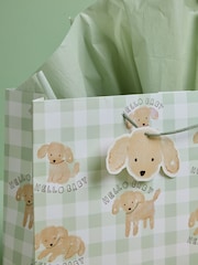 Sage Green Charlie Dog Baby Gift Bag and Card Set - Image 2 of 4