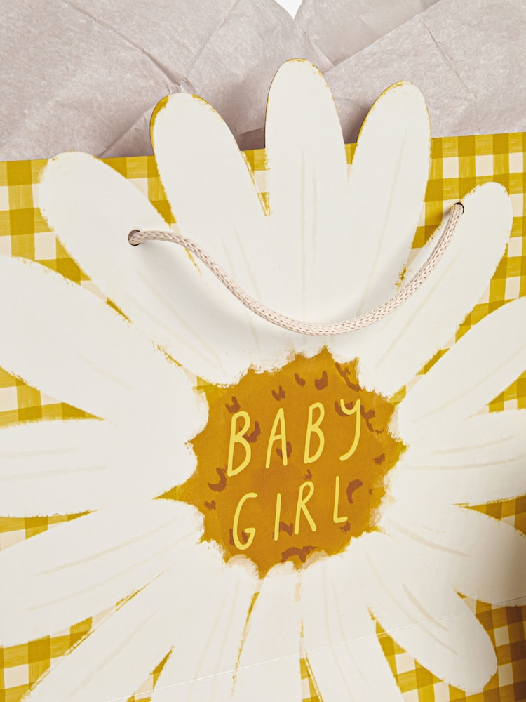 Baby-Geschenkset mit Blumendesign: Tasche und Karte - Bild 4 von 4