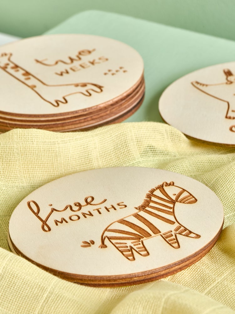 Baby Jungle Wooden Milestone Cards - Imagen 2 de 4
