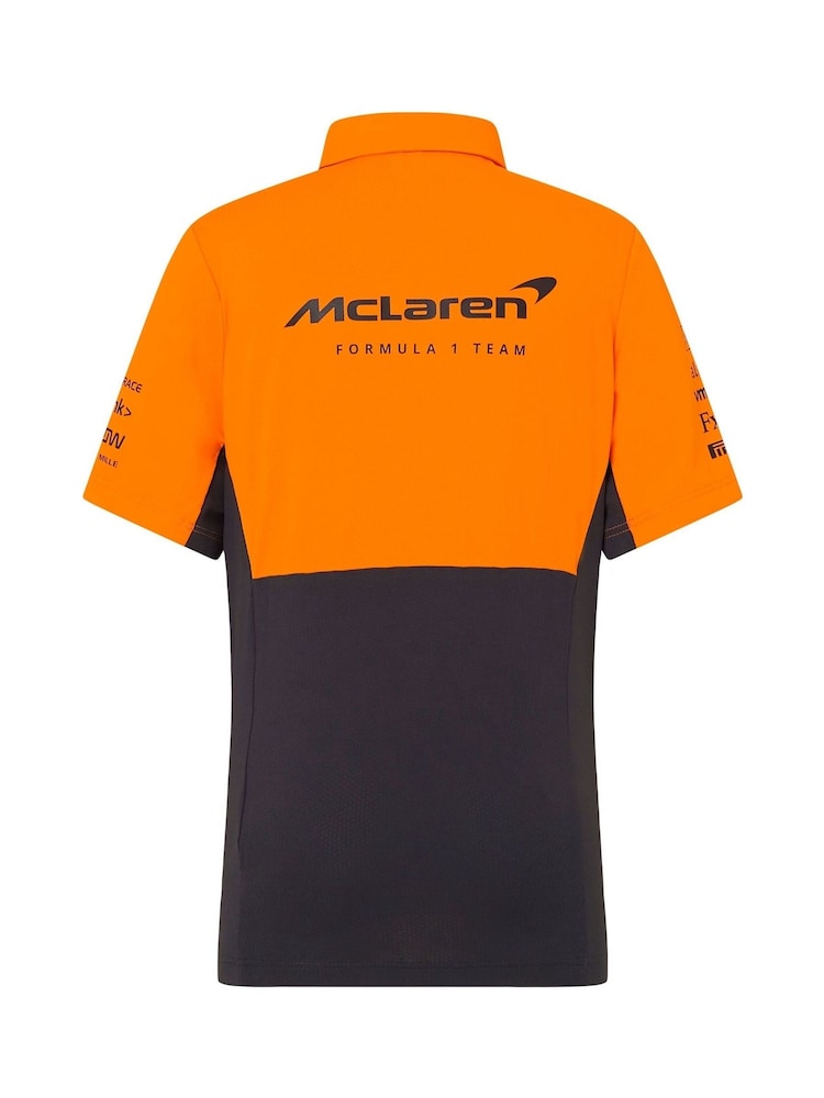 Fanatics Kids Orange F1 McLaren 2024 Team Polo Shirt - Image 3 of 3