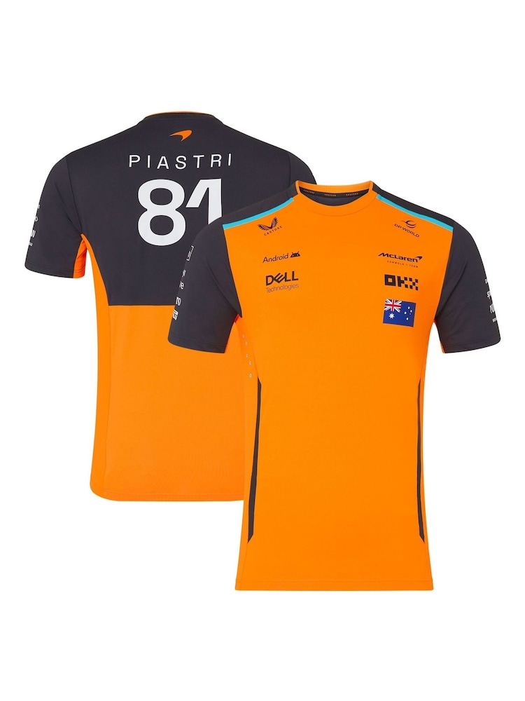 Fanatics Orange F1 McLaren 2024 Team Oscar Piastri Driver Set Up T-Shirt - Image 1 of 3