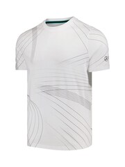 Fanatics F1 Mercedes AMG Petronas F1 All Over Print Logo 100% Cotton White T-Shirt - Image 2 of 3