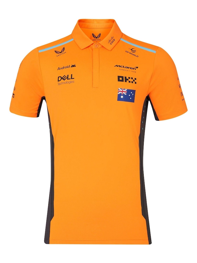 Fanatics Orange F1 McLaren 2024 Team Oscar Piastri Driver Polo Shirt - Image 1 of 3