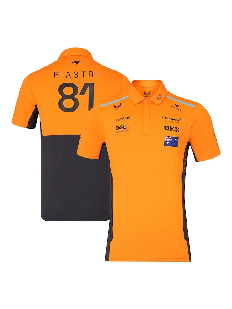 Fanatics Orange F1 McLaren 2024 Team Oscar Piastri Driver Polo Shirt - Image 3 of 3