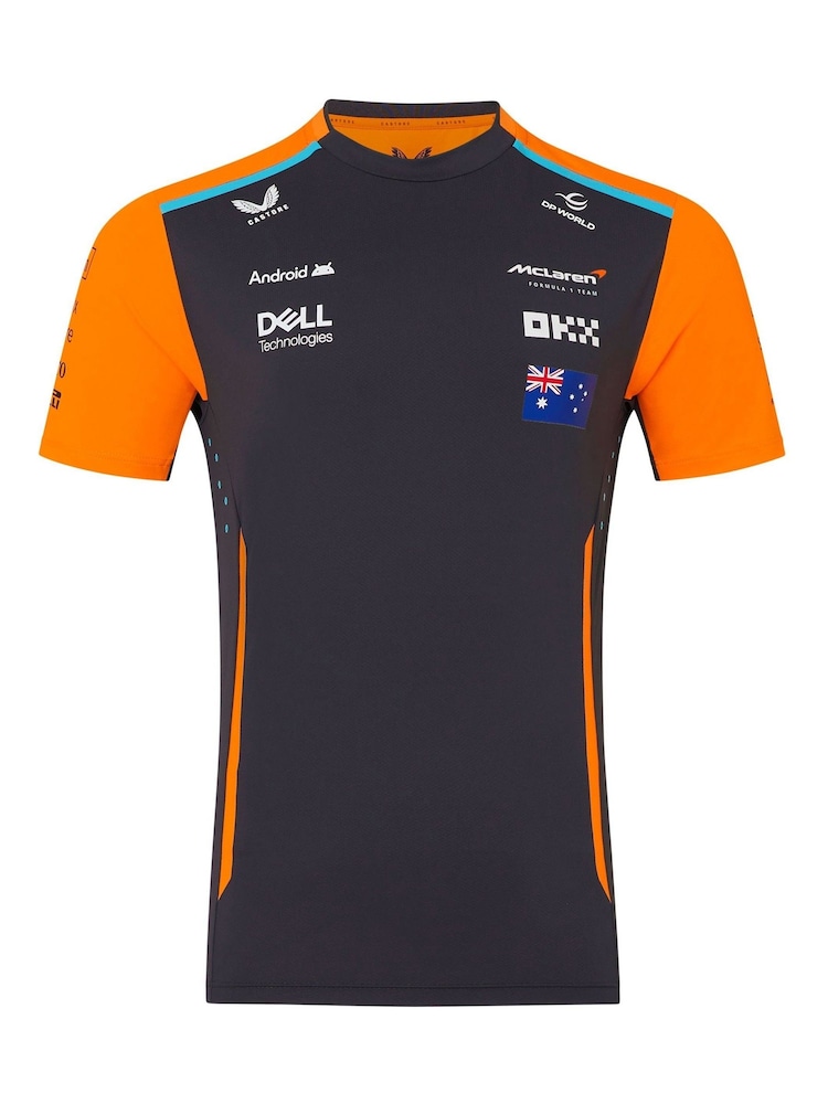 Fanatics Grey F1 McLaren 2024 Team Oscar Piastri Driver Set Up T-Shirt - Image 2 of 3