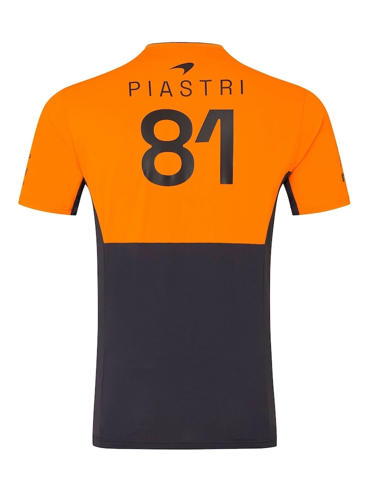Fanatics Grey F1 McLaren 2024 Team Oscar Piastri Driver Set Up T-Shirt - Image 3 of 3