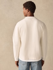 Ecru White Regular Fit Soft Touch Knit Zip-Through Twin Pocket Shacket - Image 3 of 7