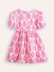 Boden Pink Cotton Linen Puppies Vintage Dress - Image 2 of 3