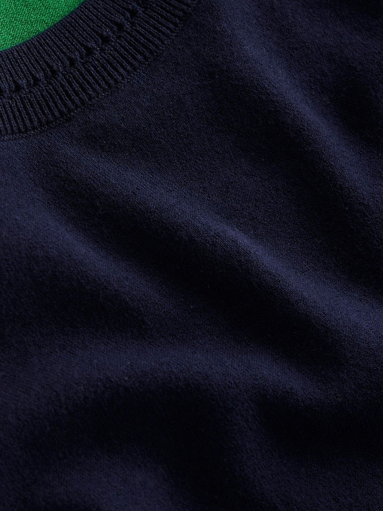 Boden Blue Catriona Cotton Crew T-Shirt - Image 6 of 6