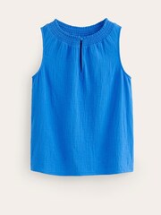 Boden Blue Georgia Double Cloth Top - Image 5 of 5