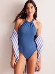 Boden Blue Gather Cross Back Swimsuit - Image 4 of 6