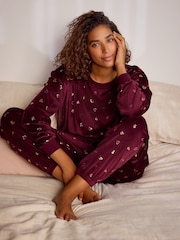 Bath & Body Works Berry Pink Twosie Heart Pyjamas - Image 2 of 12