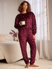 Bath & Body Works Berry Pink Twosie Heart Pyjamas - Image 3 of 12