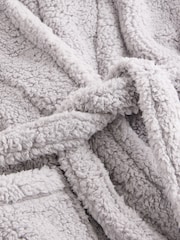 Bath & Body Works Grey Fleece Robe - Image 7 of 9