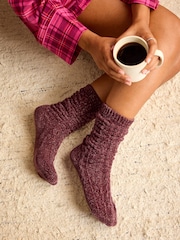 Bath & Body Works Berry Cosy Socks 1 Pack - Image 1 of 4