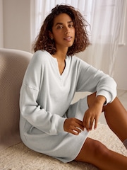 Bath & Body Works Grey Metallic Knit Night Shirt - Image 2 of 9