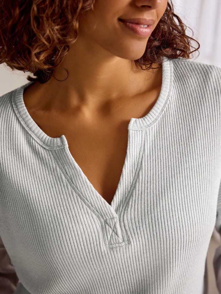 Bath & Body Works Grey Metallic Knit Night Shirt - Image 5 of 9