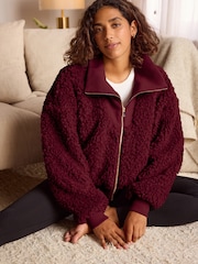 Bath & Body Works Berry Red Borg Zip Up Jacket - Image 2 of 8