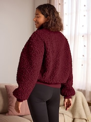 Bath & Body Works Berry Red Borg Zip Up Jacket - Image 4 of 8