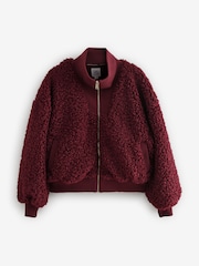 Bath & Body Works Berry Red Borg Zip Up Jacket - Image 6 of 8