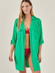 Accessorize Green Beach Shirt - Image 1 of 4
