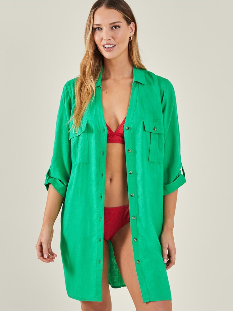Accessorize Green Beach Shirt - Image 1 of 4