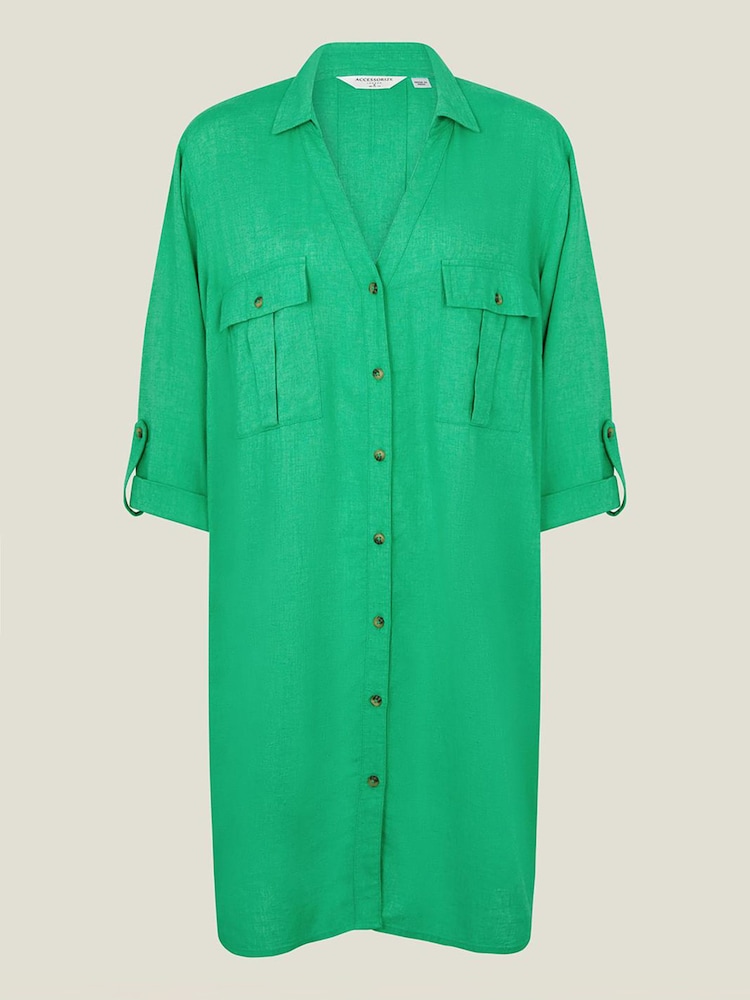 Accessorize Green Beach Shirt - Image 4 of 4
