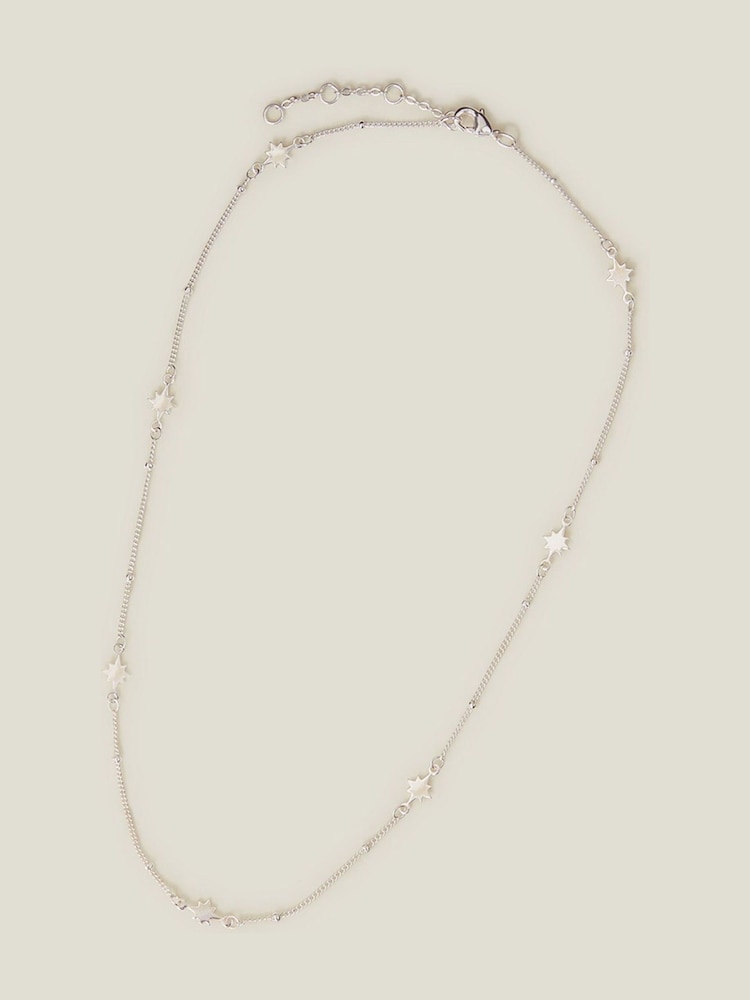 Accessorize Silver Sterling Star Station Necklace - Image 1 of 3