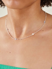 Accessorize Silver Sterling Star Station Necklace - Image 3 of 3