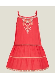 Angels By Accessorize Pink Girls Floral 100% Cotton Embroidered Sundress - Image 1 of 3