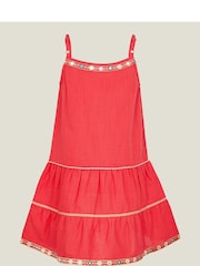 Angels By Accessorize Pink Girls Floral 100% Cotton Embroidered Sundress - Image 2 of 3