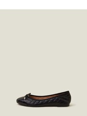 Accessorize Black Quilted Ballet Flats - Image 1 of 4