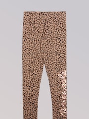 Pineapple Animal Print Girls Leopard Leggings - Image 5 of 6