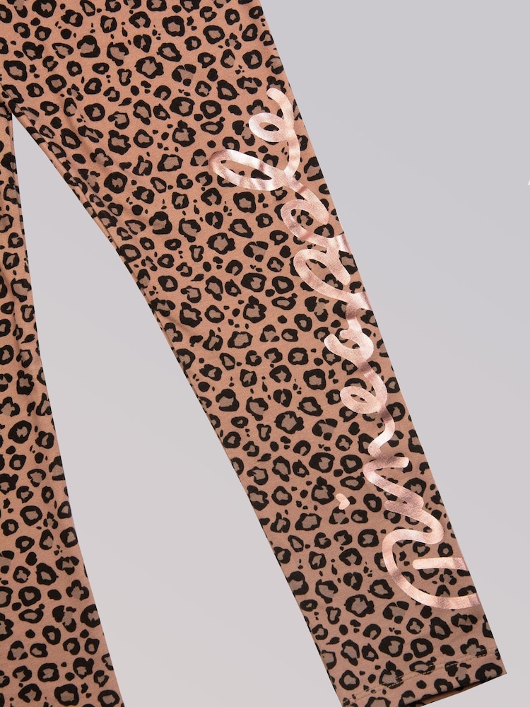 Pineapple Animal Print Girls Leopard Leggings - Image 6 of 6