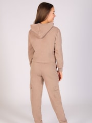 Pineapple Brown Logo Girls Crop Hoodie - Image 4 of 5