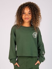 Pineapple Green Girls Logo Crop Sweatshirt - Image 1 of 6
