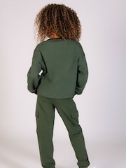 Pineapple Green Girls Logo Crop Sweatshirt - Image 2 of 6