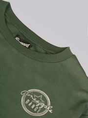 Pineapple Green Girls Logo Crop Sweatshirt - Image 6 of 6
