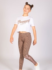 Pineapple White Logo Girls Dance Crop T-Shirt - Image 3 of 6