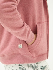 FatFace Amy Pink Nep Borg Lined Zip Through Hoodie - Image 4 of 6