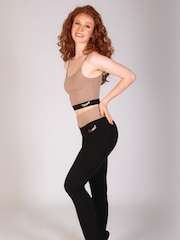 Pineapple Brown Womens Strappy Midi Crop Bra Top - Image 2 of 6