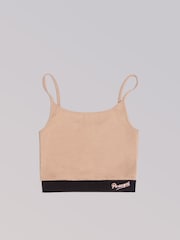 Pineapple Brown Womens Strappy Midi Crop Bra Top - Image 5 of 6