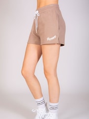 Pineapple Brown Womens Retro Sweat Shorts - Image 1 of 6
