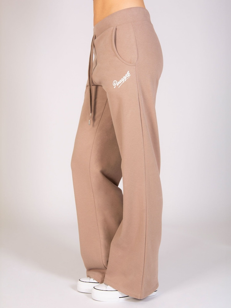 Pineapple Brown Womens Essential Wide Leg Joggers - Image 1 of 6