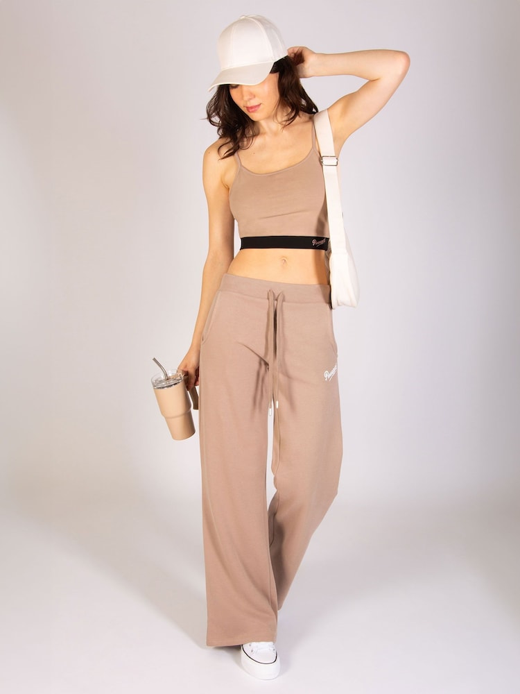 Pineapple Brown Womens Essential Wide Leg Joggers - Image 2 of 6