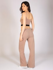 Pineapple Brown Womens Essential Wide Leg Joggers - Image 4 of 6