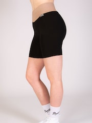 Pineapple Black High Waist Womens Shorts - Image 1 of 6