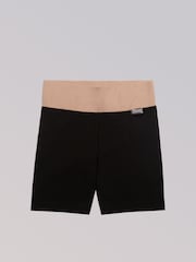Pineapple Black High Waist Womens Shorts - Image 5 of 6